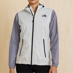 The North Face DryVent Rain Jacket | White & Gray | Like New